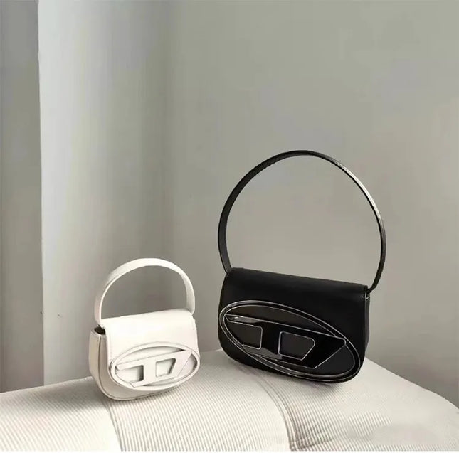 Borsa a tracolla mini vintage bicolore 2K con decorazione ovale, chiusura a patta, tracolla sottobraccio e cintura aggiuntiva a tracolla, adatta per il pendolarismo quotidiano, feste, regali, diverse opzioni di colore