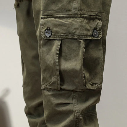 2023 New Multi-Pockets Spring Summer Cargo Pants Men Streetwear Zipper Leg Skinny Work Joggers Cotton Casual Tactical Trousers