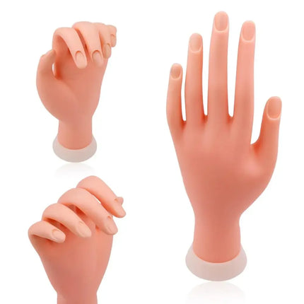 Nail Art Training Fake Hand Display False Tips UV Gel Polish Painting Tools Manicure  Practice Model 2028