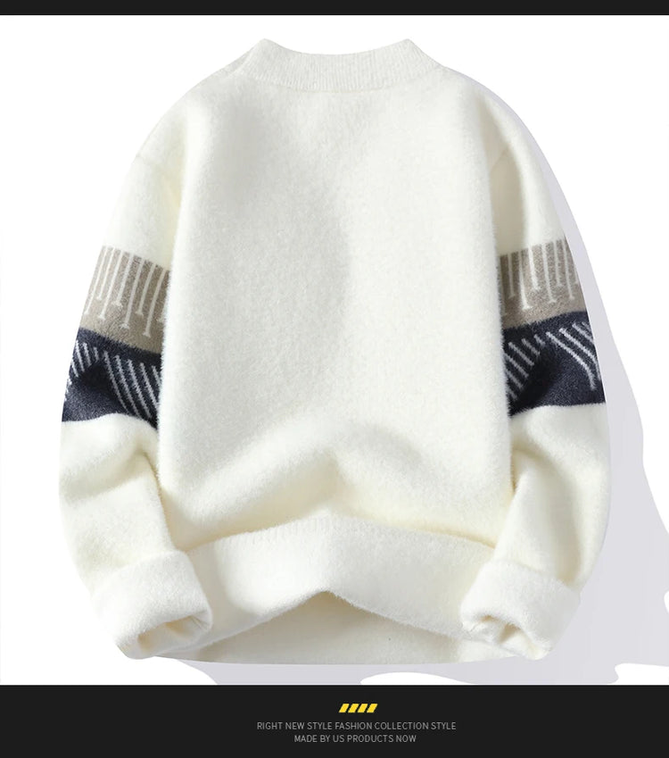 Fall Mens Christmas Cashmere Sweater O Neck Men Tops Quality Male Pullover Sweaters Thick Warm Pull Homme 2023