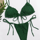 Nuovo Bikini Sexy 2026 a Righe, Costume da Bagno Donna Push-Up, Set Bikini Solido con Fascia, Abbigliamento da Spiaggia platinumshop