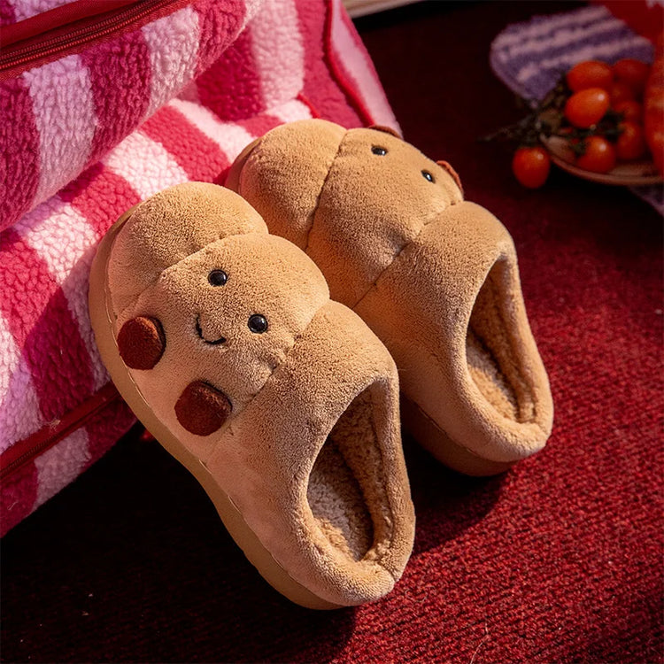 Plush Cotton Slippers Women Winter Indoor Home Shoes Anti-slip Thick Warm Cotton Shoes Cartoon Slippers Soft Comfortable Slipper