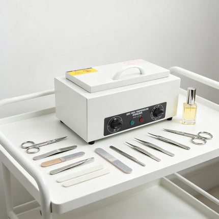Metal Cleaning Machine High Temperature Sterilizer 300W 2L 122-428℉ Timer Dry Heat Stainless Steel for Nail Salon Clinic Lab Can Be Used In Clinics Hair Stores Nail Salons Beauty Salons Laboratories Etc
