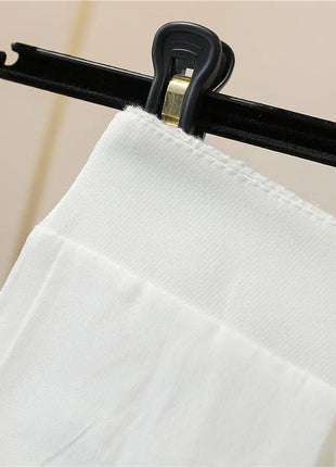 Women's Mid-Length/Short White Black Tweed High-Waist Woolen A-Line Autumn Winter Fragrant Silk Skirt PlatiNum