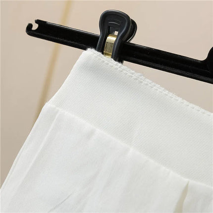 Women's Mid-Length/Short White Black Tweed High-Waist Woolen A-Line Autumn Winter Fragrant Silk Skirt PlatiNum