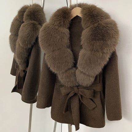 Fur Coat Eco-friendly Winter Clothes Woman Jacket with Fur Korean Reviews Many Clothes Outer Coat Ladies Outerwears Faux Fur