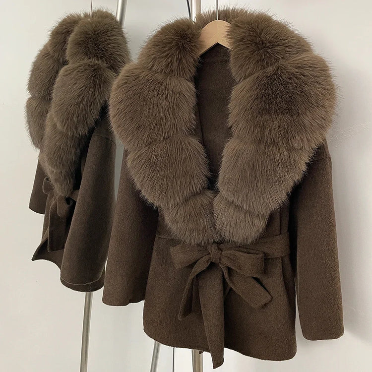 Fur Coat Eco-friendly Winter Clothes Woman Jacket with Fur Korean Reviews Many Clothes Outer Coat Ladies Outerwears Faux Fur