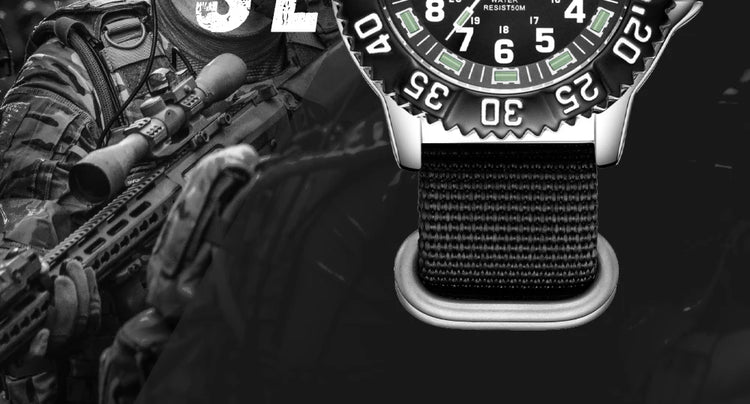 ADDIESDIVE Luxury Men Watch Luminous Dial 50m Water Resistance Date Display Outdoor Casual Men's Quartz Men Watch Nylon Strap