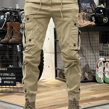 2025 New Men's Cargo Pants Tactical Military Work Pants Outdoor Jogger Casual Trousers Straight Leg Spring Autumn Utility Pants