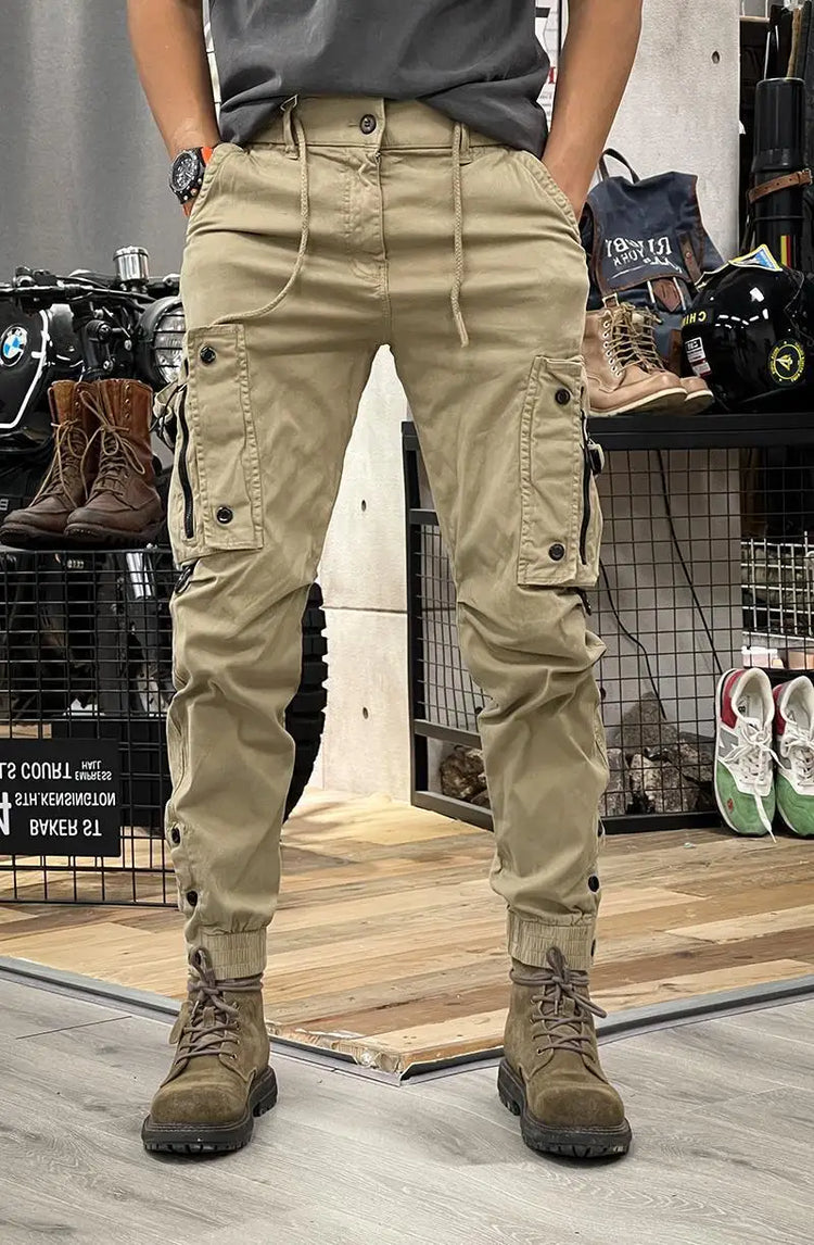 2025 New Men's Cargo Pants Tactical Military Work Pants Outdoor Jogger Casual Trousers Straight Leg Spring Autumn Utility Pants
