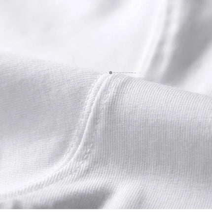Beige 300g Heavyweight Cotton Short Sleeved T-shirt Summer Round Neck Loose and Base Shirt for Men Women Basic Tee PlatiNum