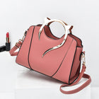 Cat Shaped Handle Women Handbag Trendy And Fashionable, Solid Color, Simple And Casual Crossbody Shoulder Shell Bag PlatiNum