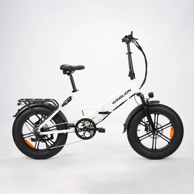 WINGLION EB-FF2.0 Women's Folding Electric Bicycle, 750W Motor, 48V 15Ah Battery, 100KM Range, 40KM/H Speed, 20-inch 4.0 Fat Tires, All-Terrain Folding E-bike