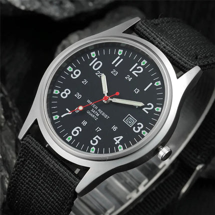 Ragazzi marca orologi economici uomo moda casual cinturino in nylon sport esercito regali data orologio da polso al quarzo fluorescente Relogio Masculino platinumshop