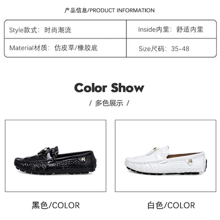 Scarpe da Uomo Casual in Pelle, Mocassini di Design, Slip-on, Scarpe da Guida e da Barca di Alta Qualità, Chaussure Homme, Taglie Grandi 35-48