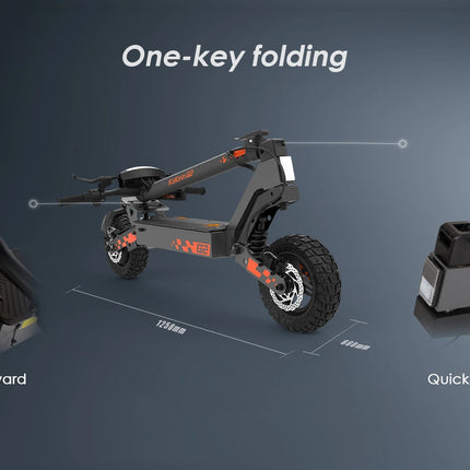 Monopattino elettrico KuKirin G2 per adulti, pneumatici da 10 pollici, motore da 800W, pieghevole, per il trasporto urbano, e-scooter 48V15AH, per tutti i terreni. platinumshop
