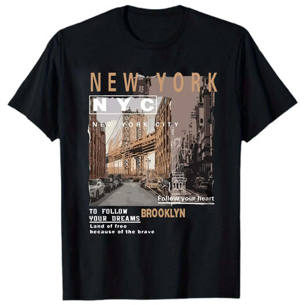 Men's short-sleeved summer T-shirt with printed pattern, unisex style, suitable for house parties as a gift
