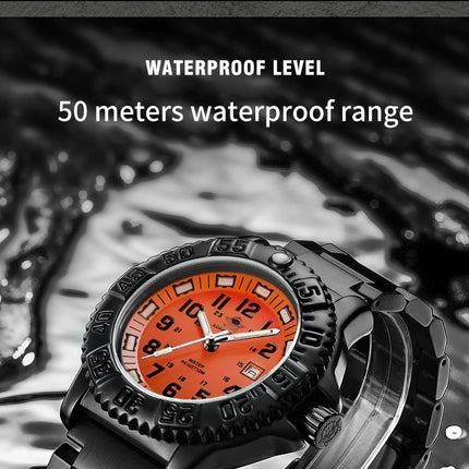 ADDIESDIVE 44mm Men's  Wrist Watch 50m Water Resistant Large Luminous Dial Date Display Stainless Steel Men's Quartz Watch