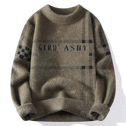 Sweaters men Winter Letter pattern thick sweater men Student youth sweaters autumn Men's wool pullovers full