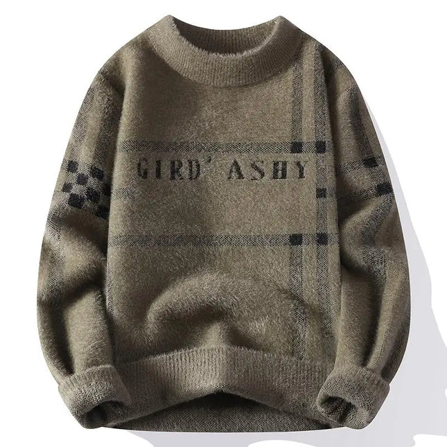 Sweaters men Winter Letter pattern thick sweater men Student youth sweaters autumn Men's wool pullovers full