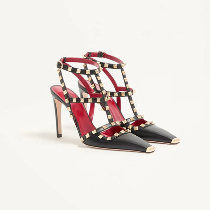 Sandali da Donna con Rivetti e Cinturino alla Caviglia, Stile Romano, Sexy ed Eleganti, per Banchetti e Sfilate, Moda Europea e Americana platinumshop