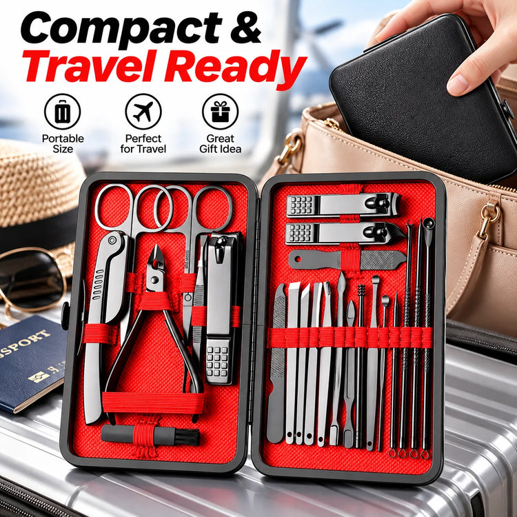 24pcs Professional Nail Clippers Kit - Razor-Sharp Blades for Precise Cutting, Durable And Long-Lasting Construction for Both Fingernail And Toenail Trimming Needs - Suitable for All Genders, Achieve Salon-Quality Nails At Ho