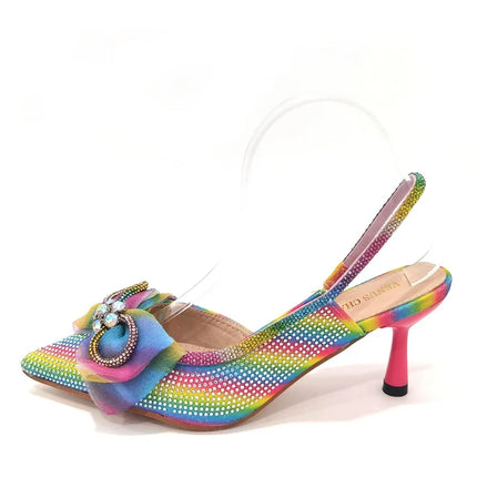 Ultimi Sandali da Donna di Lusso con Diamanti e Cristalli, Tacchi Alti alla Moda, Eleganti Scarpe Italiane da Donna per Feste