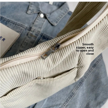 New Large Capacity Casual Crossbody Bag Simple Artistic Commuter Student Single Shoulder Bag Outdoor Leisure Women's Tote Bag PlatiNum