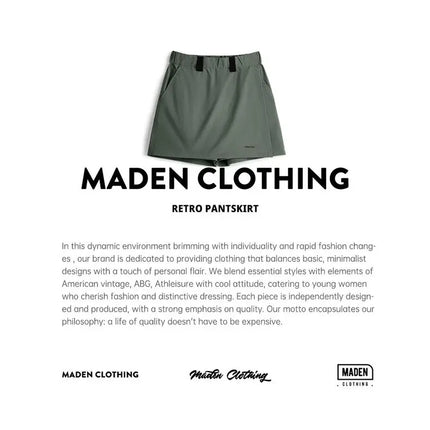 Maden New Outdoor A-Linien Skort Shorts Sommer Damen Leicht Wandern Elastischer Bund Hosenrock Freizeit Vielseitige grüne Hose