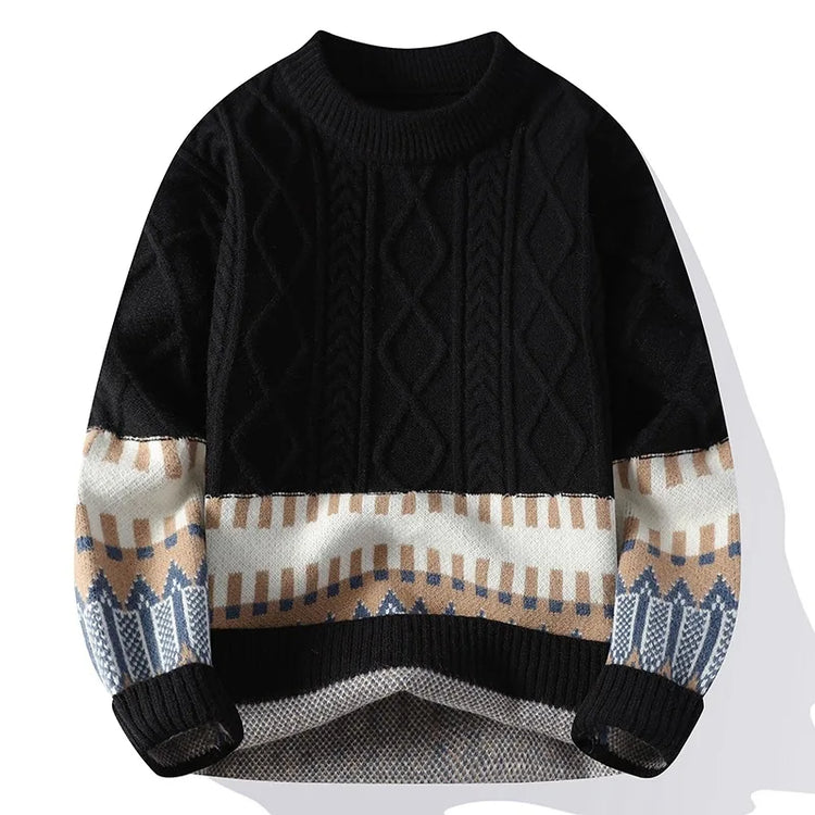 New Winter Men Outwear Loose O-neck Knitted Pullovers Man WarmTurtlenecks Man Casual Sweaters Quality Male Pullovers Size 4XL