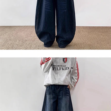 Jeans Estivi da Uomo Y2K Streetwear, Pantaloni Hip Hop alla Moda, Jeans American Goth con Stampa di Lettere, Pantaloni Larghi in Denim