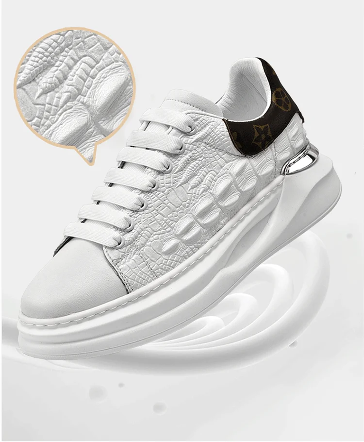 Leather Shoes Men's Skateboard Cricket for Men Sports Running Sneakers Male Luxury Designer Flats Platform