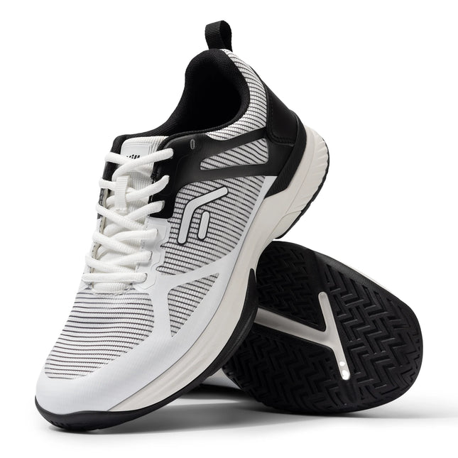 FitVille Scarpe da pickleball larghe da uomo Scarpe da tennis Scarpe da tennis da cancha intera con supporto per l'arco plantare Scarpe sportive leggere antiscivolo