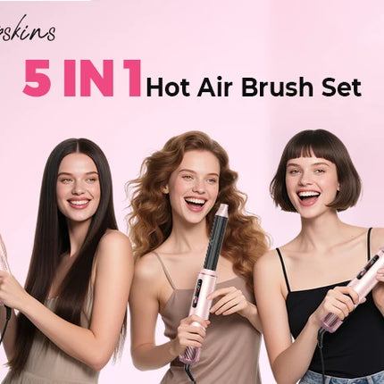 Ukliss 5 in 1 Hair Dryer Hot Comb Set Professional Curling Iron Hair Straightener Styling Tool For Professional Hair Dryer Household