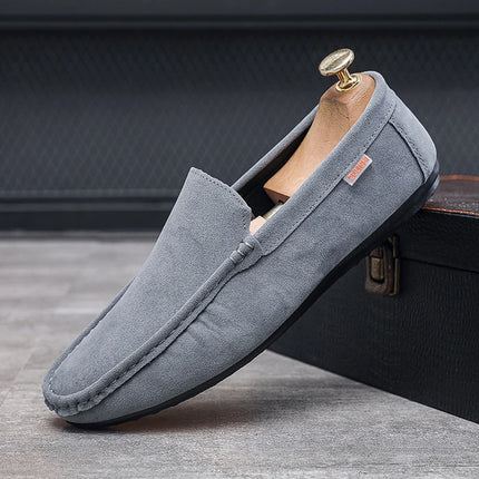 Scarpe Slip-On Artigianali in Vera Pelle per Uomo - Mocassini Casual Formali Traspiranti e Comodi con Suola in Gomma