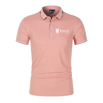 Men's Premium Summer Polo Shirt, Quick Dry, Breathable, Casual, Business Fashion, Sporty, Short Sleeve, Men's Apparel