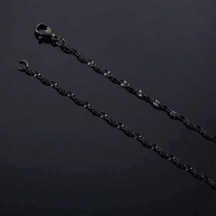 Yadreva Catena con labbra in rilievo Collana sottile in acciaio inossidabile da 2,5 mm Accessori per gioielli impermeabili con maglie fatte a mano PlatiNum