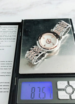 Orologio da Polso Semplice ed Elegante Automatico al Quarzo in Acciaio Inossidabile per Donna Montre Homme Relogio Feminino platinumshop