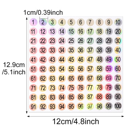1 500 Number Stickers Self Adhesive Labels for Nail Art Storage Organizing DIY Craft Marking Manicure Tool Kit 2027