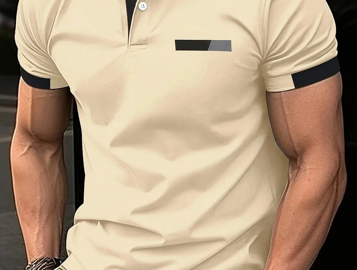 The new men's POLO shirt for summer 2025 features a casual, comfortable, soft, and fashionable 3D print