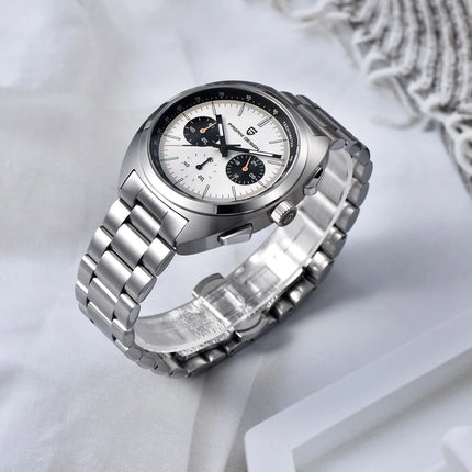 PAGANI DESIGN Orologi da uomo Retro Panda Quadrante Orologio al quarzo da uomo Giappone VK63 Cronografo Vetro zaffiro Orologio da polso da uomo 2024 Nuovo