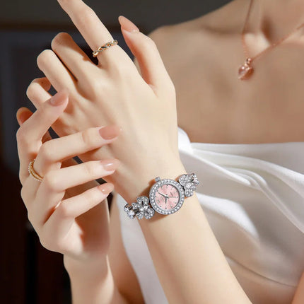 OLEVS 5887 Orologi da donna Elegante orologio al quarzo originale Orologi luminosi impermeabili per regalo donna Cinturino con diamanti Reloj Mujer platinumshop