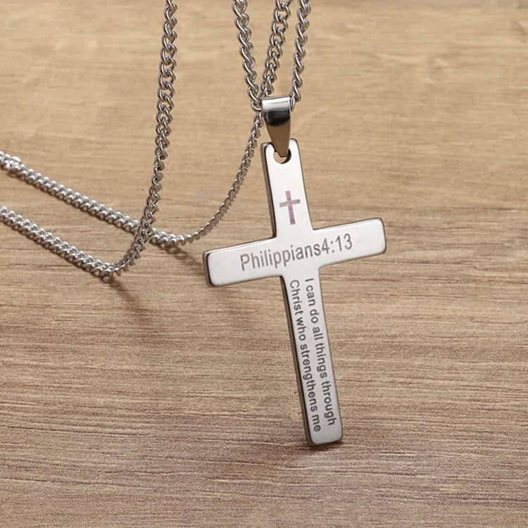 Vintage Christian Ice Crystal Jesus Head Pendant Necklace for Men and Women Cross Catholic Amulet Jewelry PlatiNum