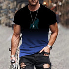 T-shirt da uomo nuova alla moda e alla moda stampata in 3D con stampa sfumata top summer streetwear o-collo plus size pullover