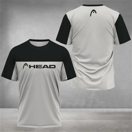 T-shirt respirante d'été pour hommes, T-shirt de badminton de tennis de table d'extérieur, col rond, manches courtes amples, nouveau haut d'escalade