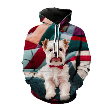 Kawaii Dog Animal 3D Print Hoodies Men Women Hooded Sweatshirts Harajuku Pullover Fashion Street Tracksuit Man Coat Clothing