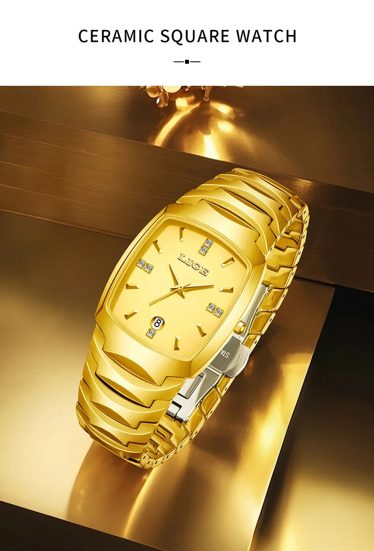 LIGE Orologio da Donna di Lusso alla Moda, Elegante e Semplice, in Acciaio Inossidabile, Casual, al Quarzo, con Calendario, Regalo Romantico per Signore, Novità platinumshop