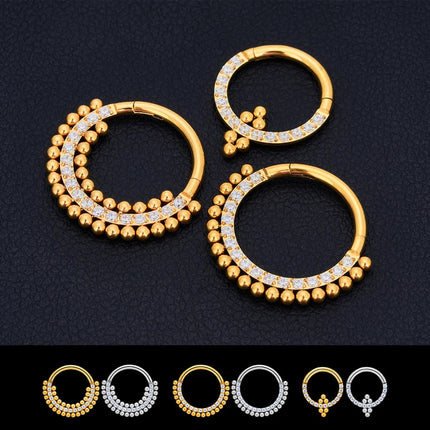 G23 Titanium Piercing Nose Ring Body Jewelry Hoop earings ASTM F136 Cartilage Tragus Diaphragm Titanium Hing PlatiNum