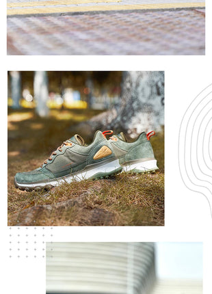 RAX Running Shoes Men&Women Outdoor Sport Shoes Breathable Lightweight Sneakers Air Mesh Upper Anti-slip Natural Rubber Outsole PlatiNum