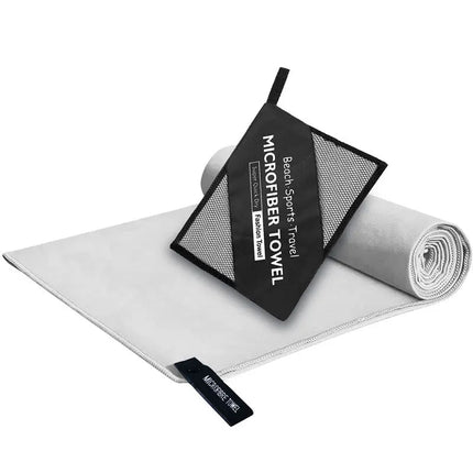 Asciugamano in microfibra di alta qualità di alta qualità, 6 misure, ultra assorbente, ad asciugatura rapida, borsa portatile, palestra, yoga, spiaggia, campeggio, viaggi, leggero